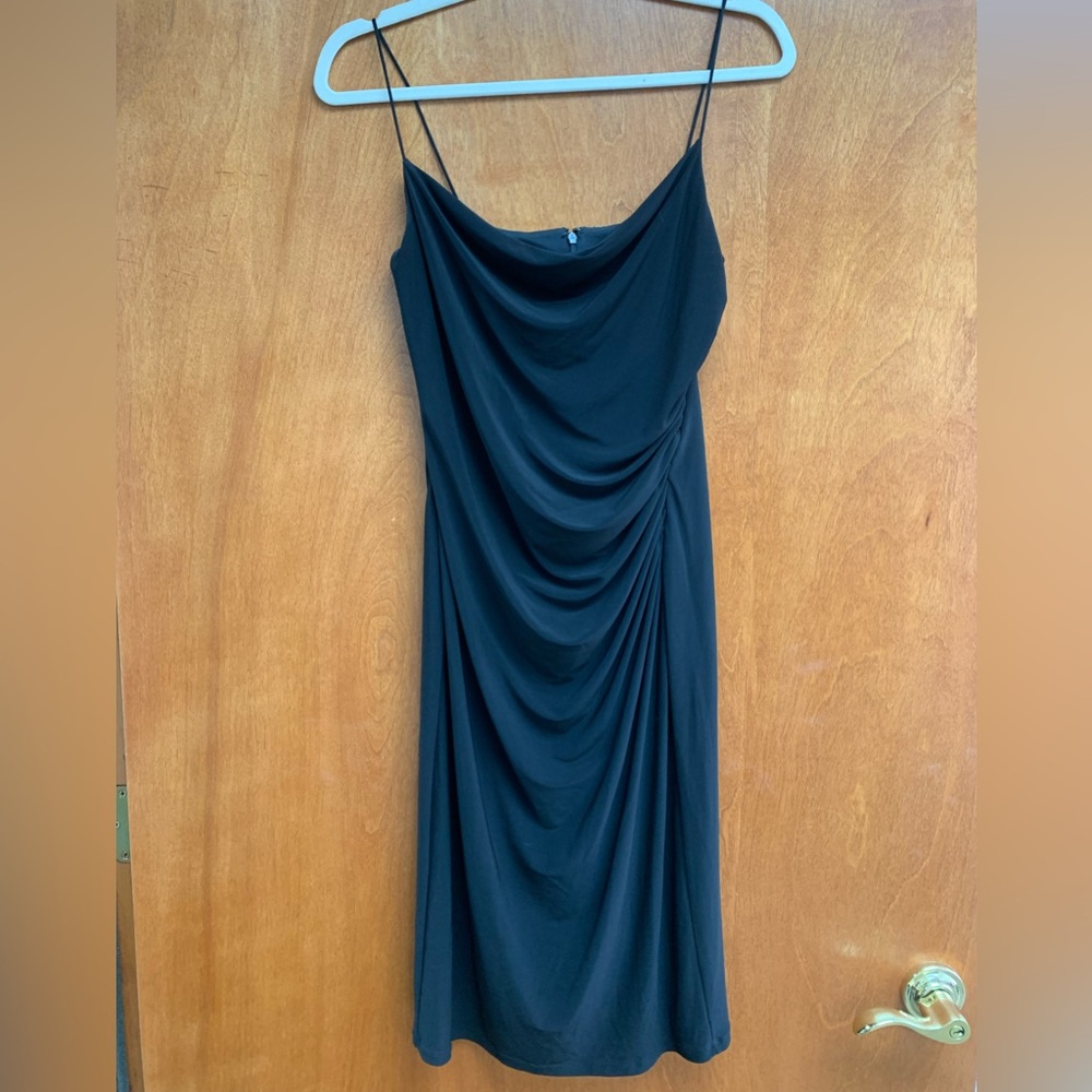 Cowl neck midi dress